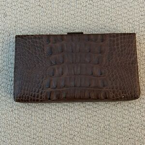 Crocodile pattern clutch